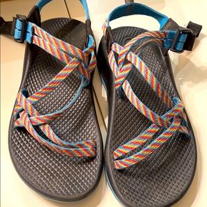 Chaco multi colored and strapped sandals size 3